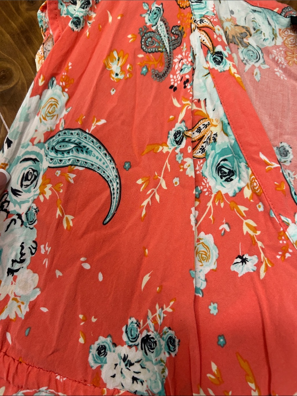 torrid Coral Floral Asymmetrical Dress - Picture 3 of 4